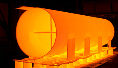 Large-diameter thin-wall cylinder following solution annealing
